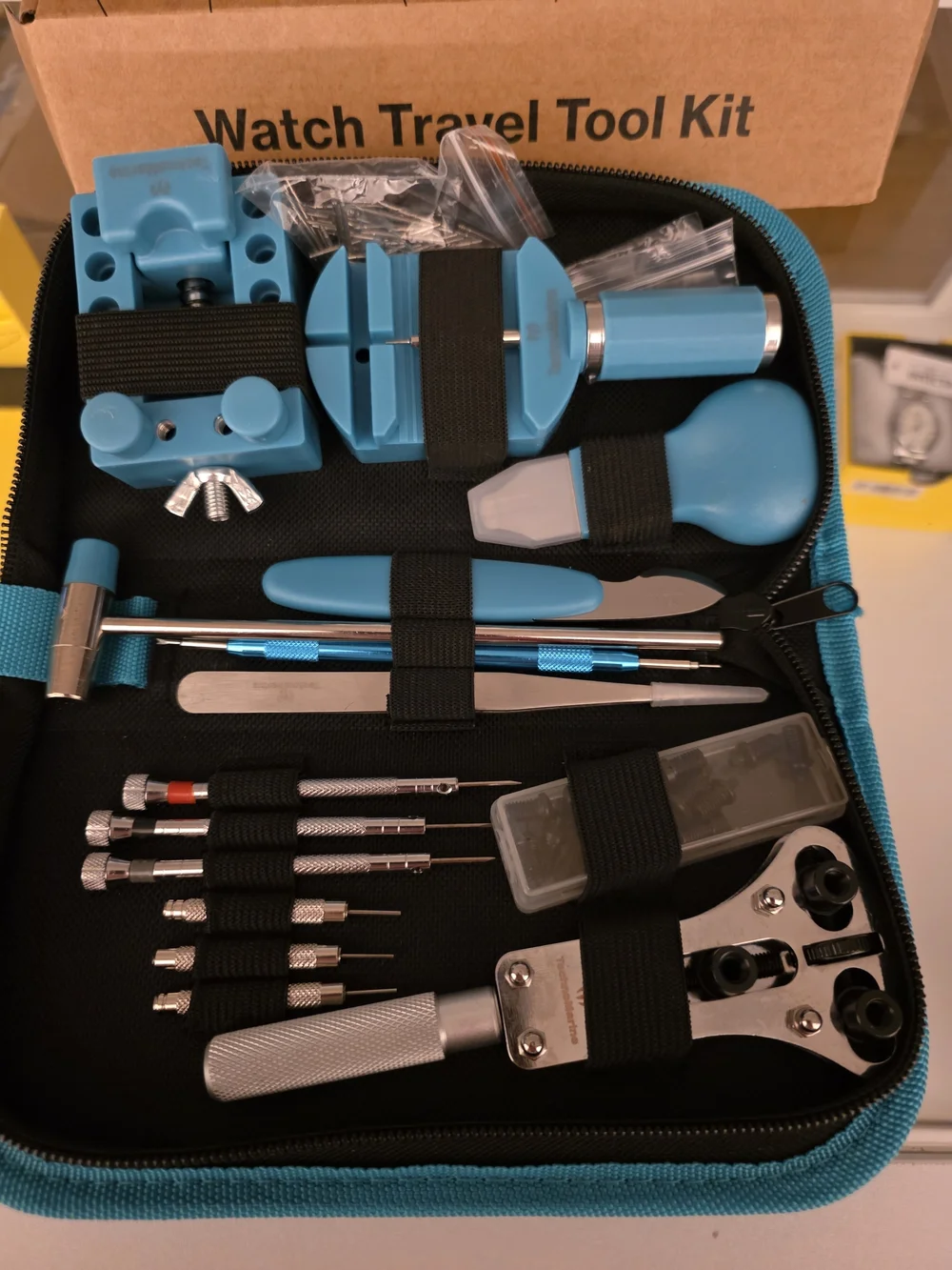 TechnoMarine Watch Travel Tool Kit - Teal Case